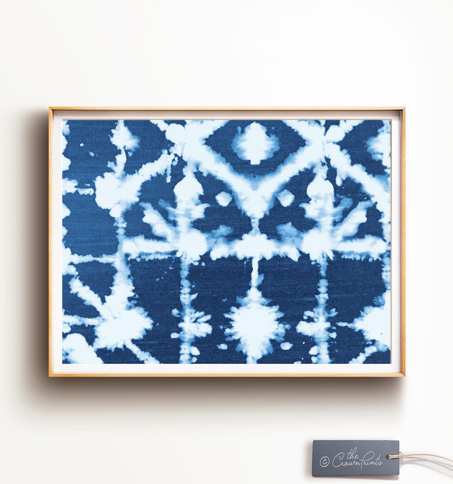 Shibori Wall Art No. 2 PRINTABLE ART Blue Art Print Tie Dye Etsy