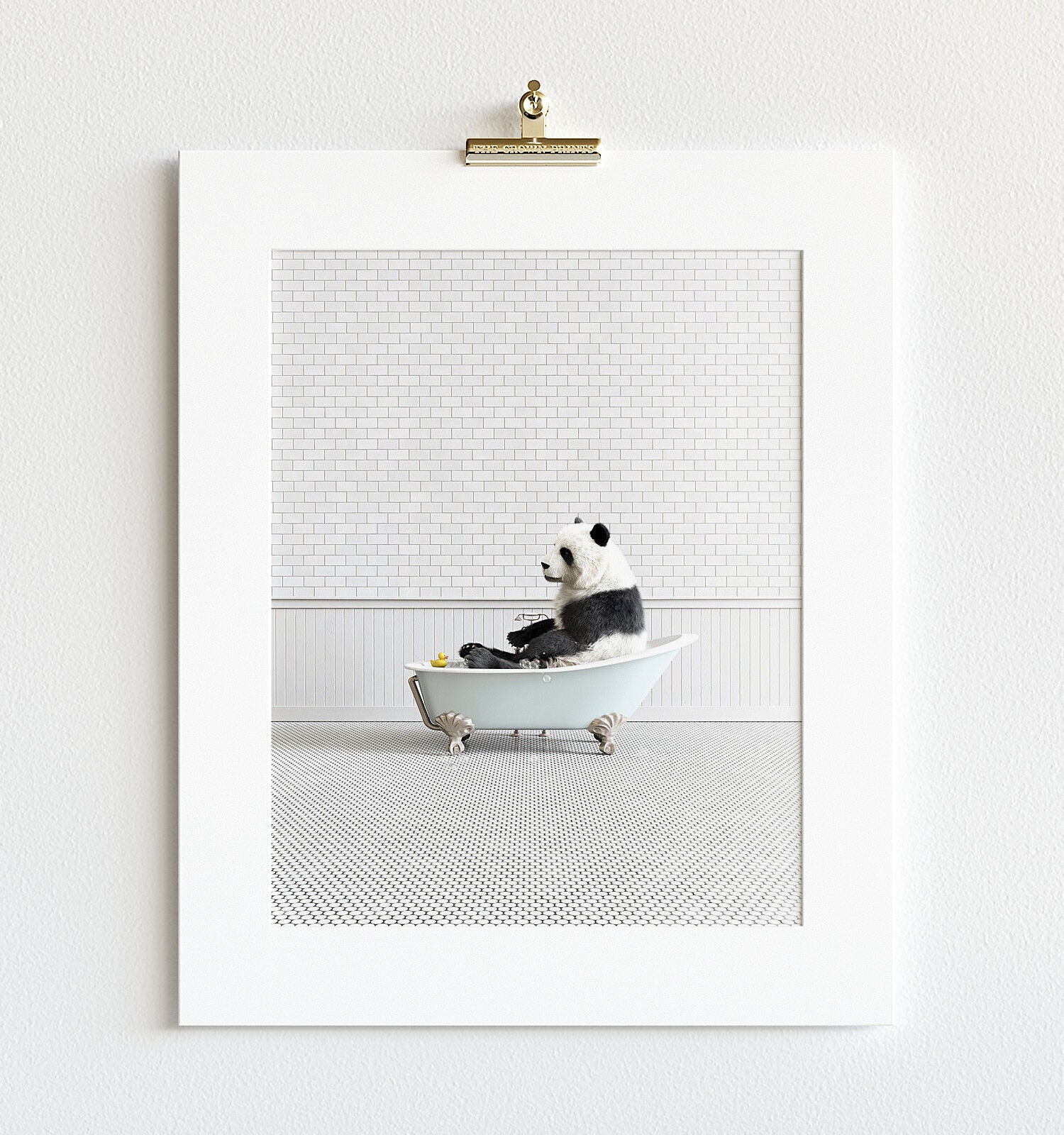 Animals in Bathtub Prints Vertical Bathroom Wall Art by the | Etsy