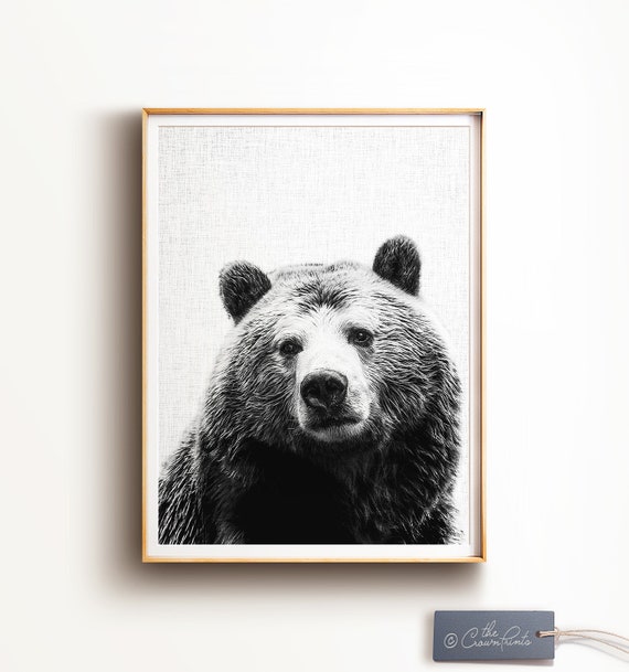 Bear Print Woodland Animals Art PRINTABLE Art Bear | Etsy UK