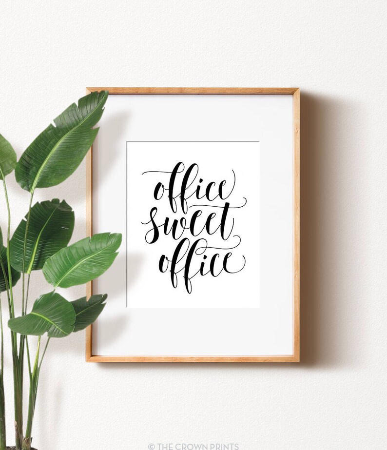 Office Sweet Office PRINTABLE Artoffice Wall Decorhome - Etsy