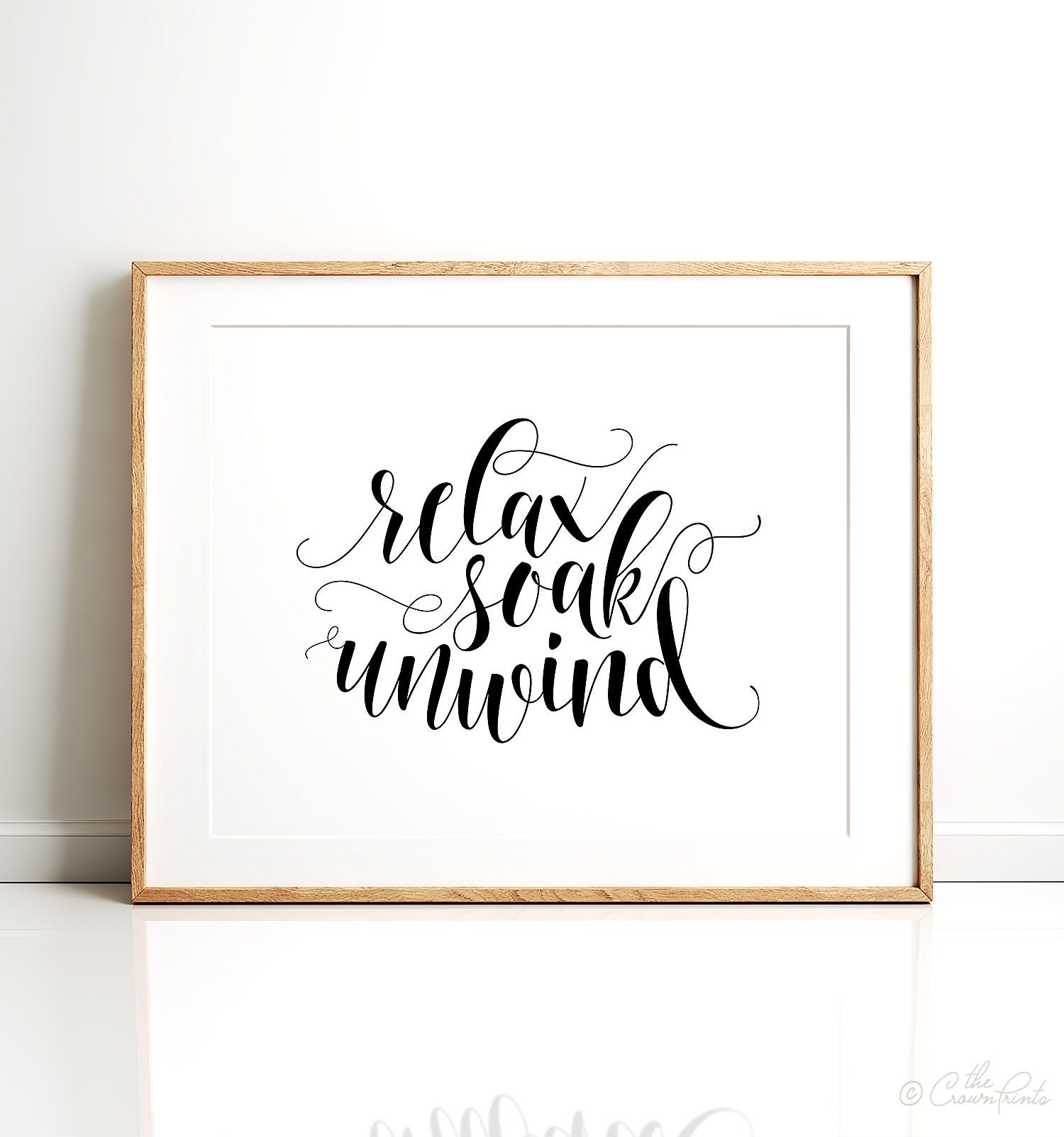 Relax soak unwind, Bathroom art, PRINTABLE art, Bathroom wall decor ...