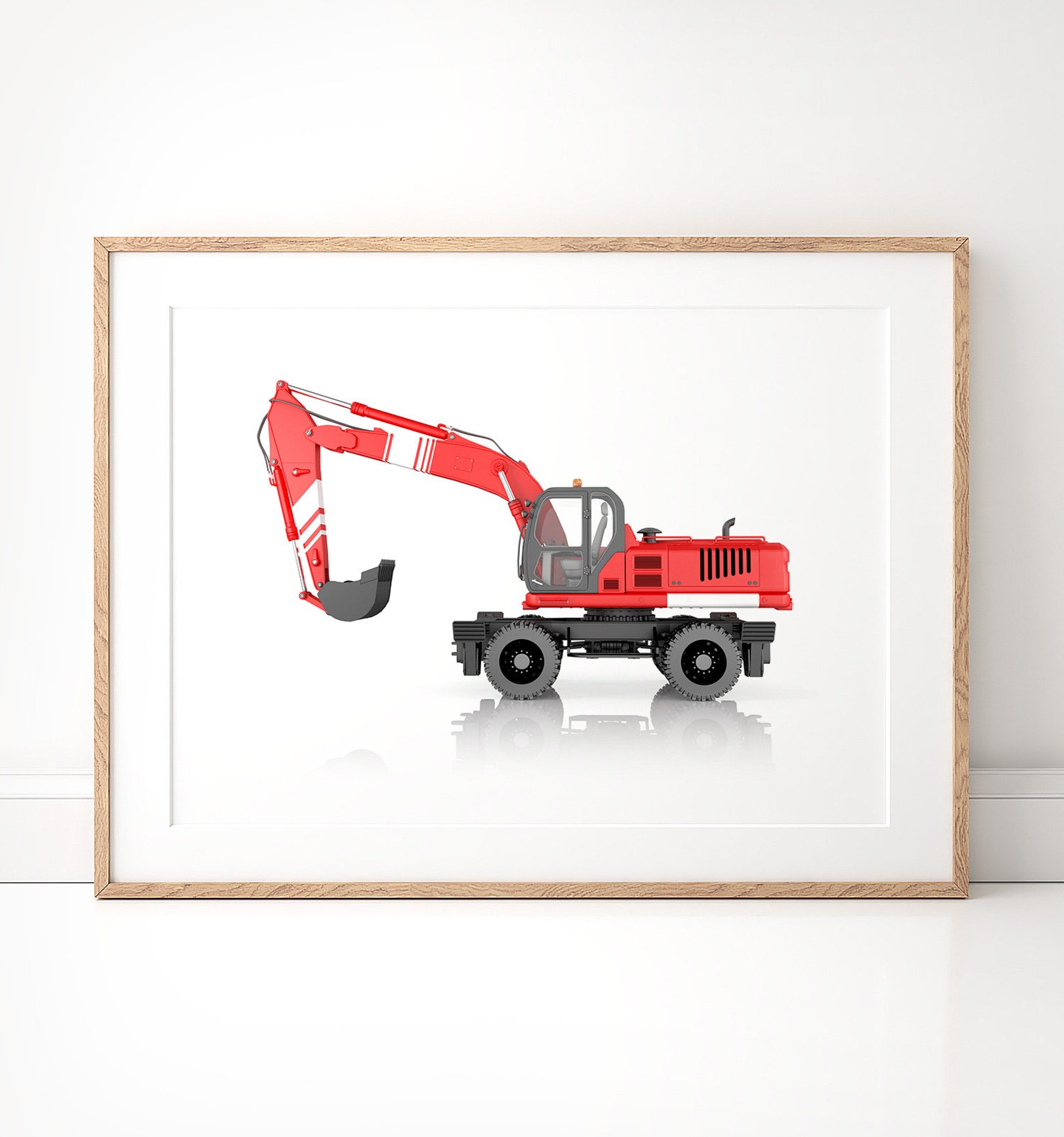 Construction Vehicle Wall Decor Set of 6 PRINTABLE Nursery Etsy
