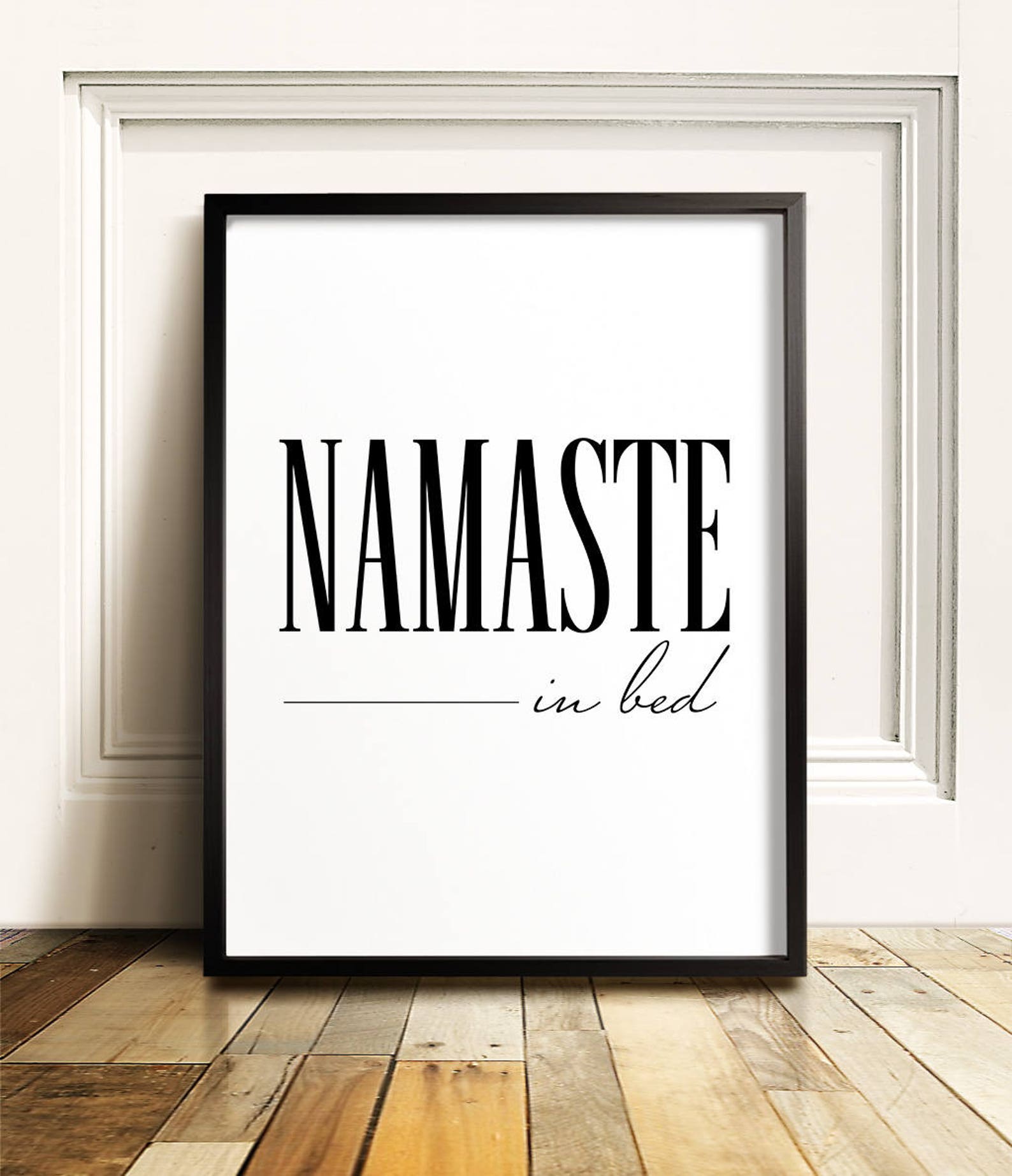 Namaste in Bed Bedroom Wall Decor PRINTABLE Art Funny Wall - Etsy