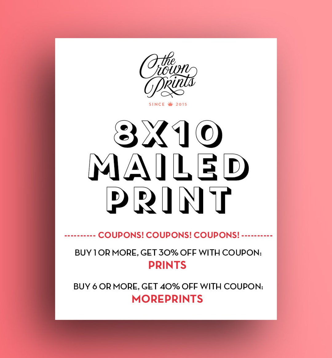 8x10 Print Get Your Printable Art Mailed to You From the Crown Prints