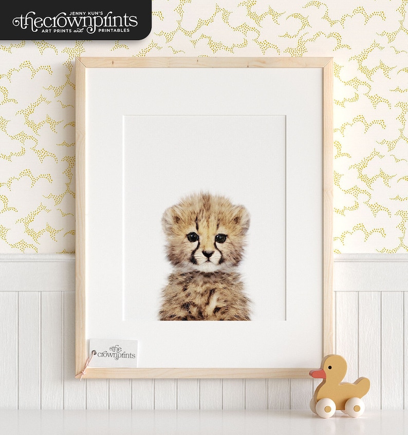 Safari animal prints, Baby cheetah print, PRINTABLE nursery art, Safari nursery decor, Safari animals, Nursery wall art, Nursery wall TCP87_ image 1