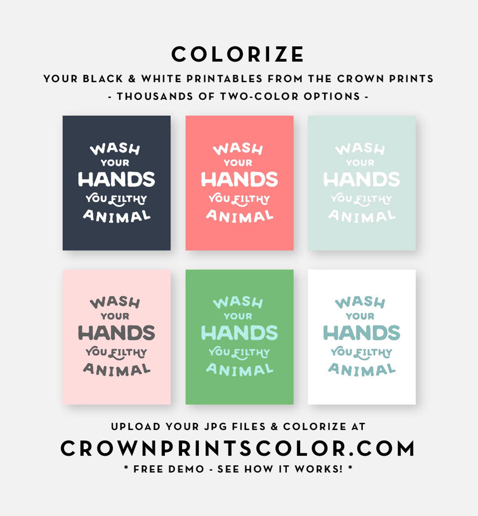 Wash Your Hands Sign, PRINTABLE Art, Bathroom Art, Bathroom Wall Decor ...