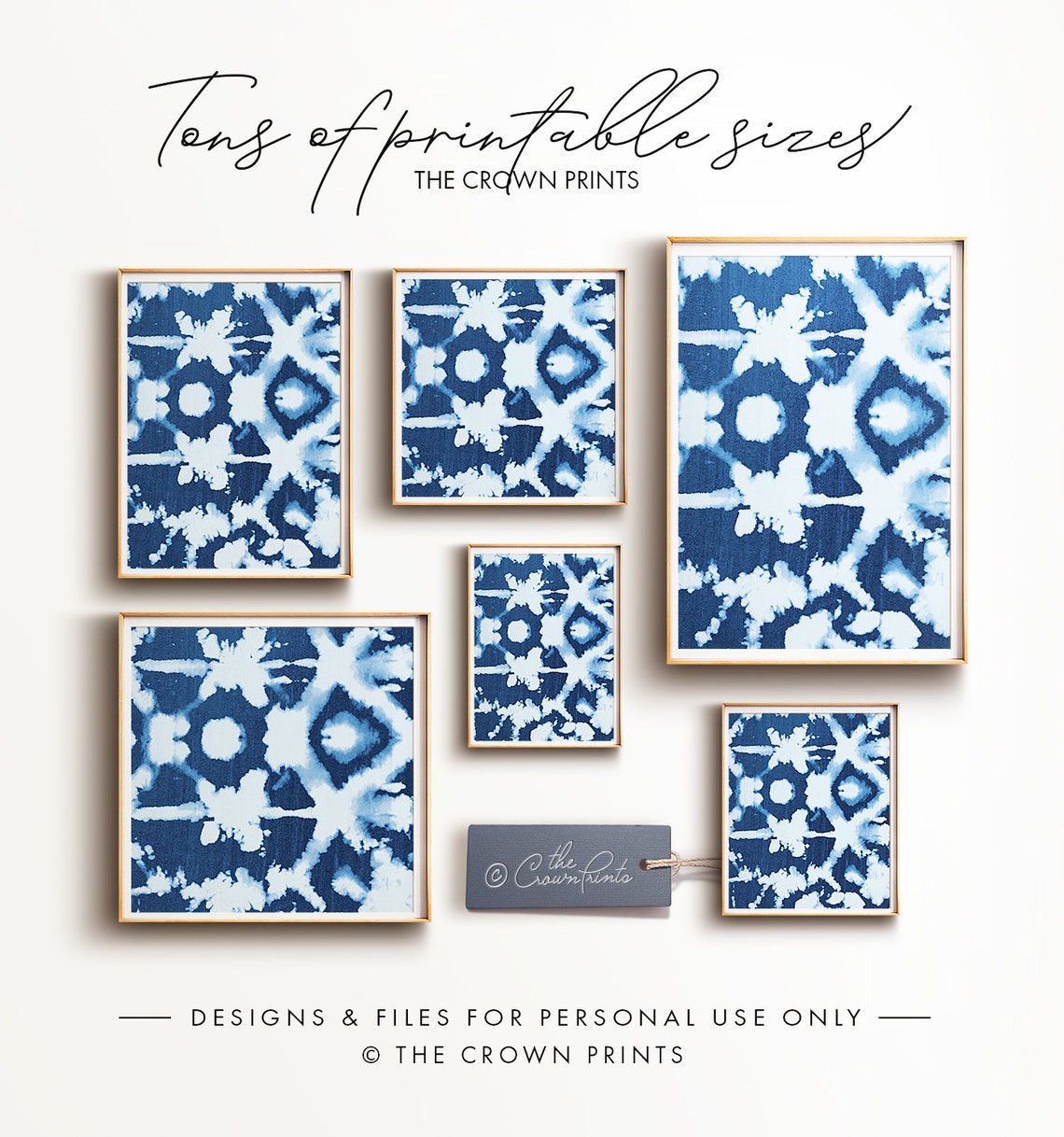 Shibori Wall Art No. 3 Indigo Wall Art PRINTABLE DOWNLOAD Etsy