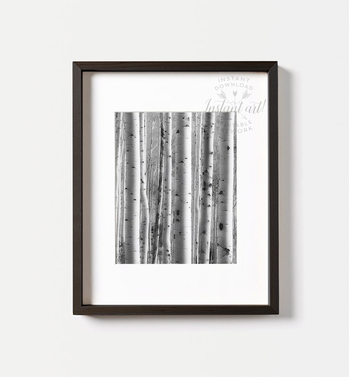 Birch Trees Photography PRINTABLE Artmodern Artblack and - Etsy