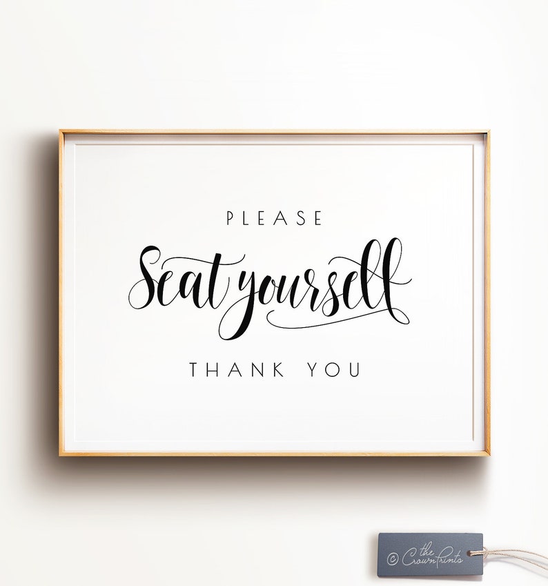 Bathroom Wall Art PRINTABLE Art Please Seat Yourself Sign Etsy