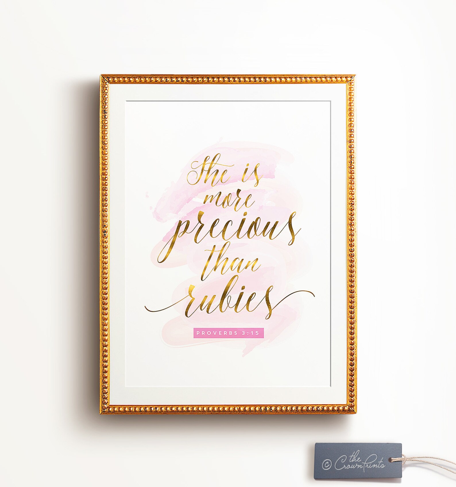 She is More Precious Than Rubies PRINTABLE Art Bible Verse - Etsy