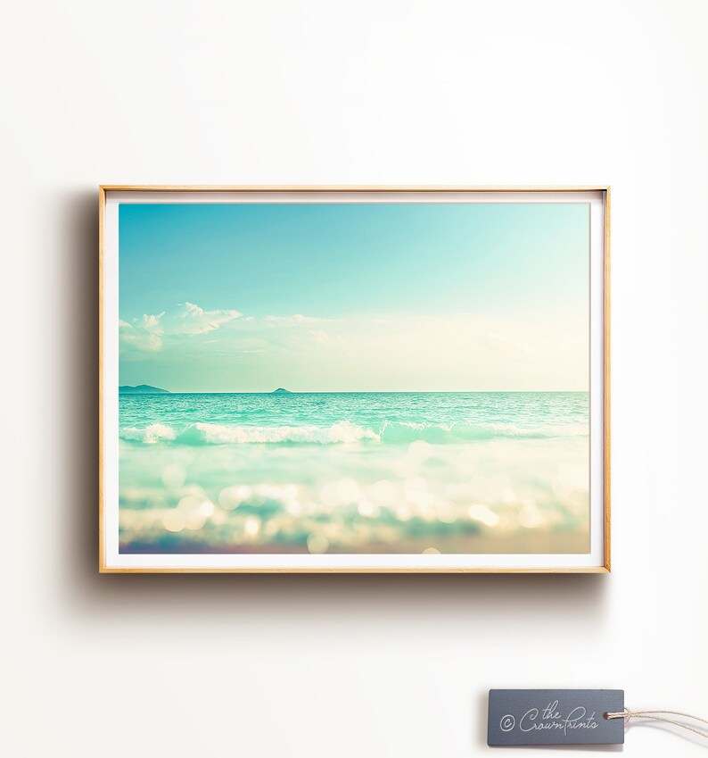 Ocean Print Printable Art Beach Horizontal Wall Landscape Decor Waves Poster Large Photo