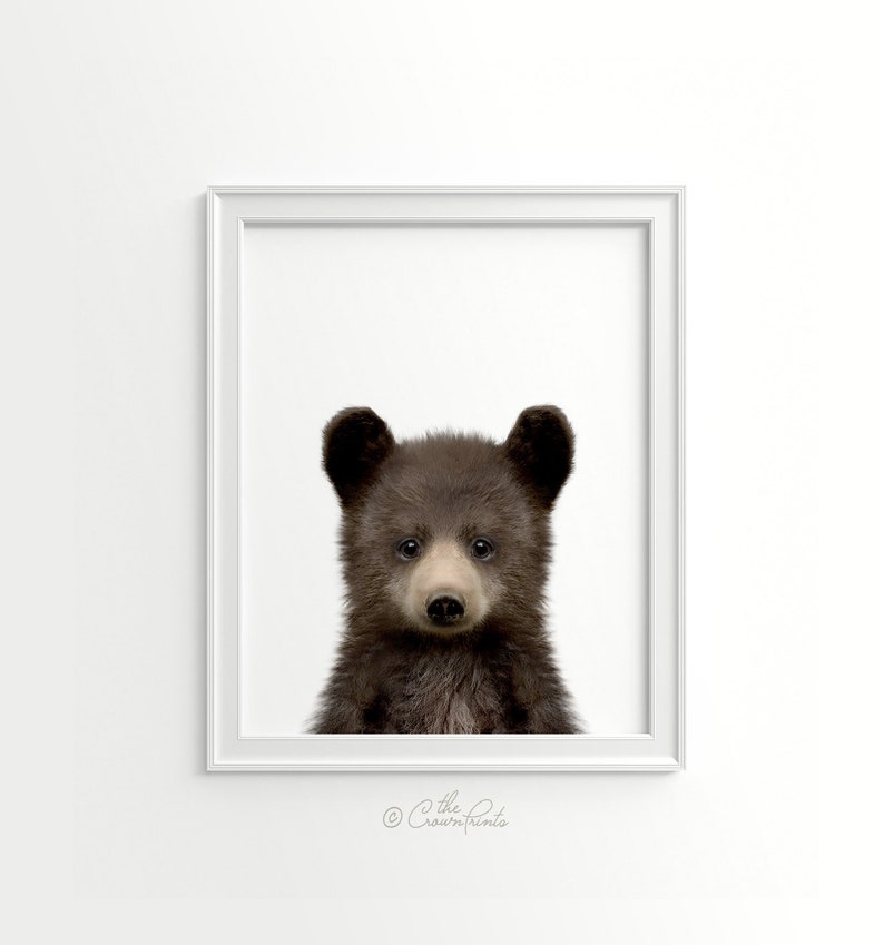 Black bear print Nursery art Woodland animals PRINTABLE Etsy