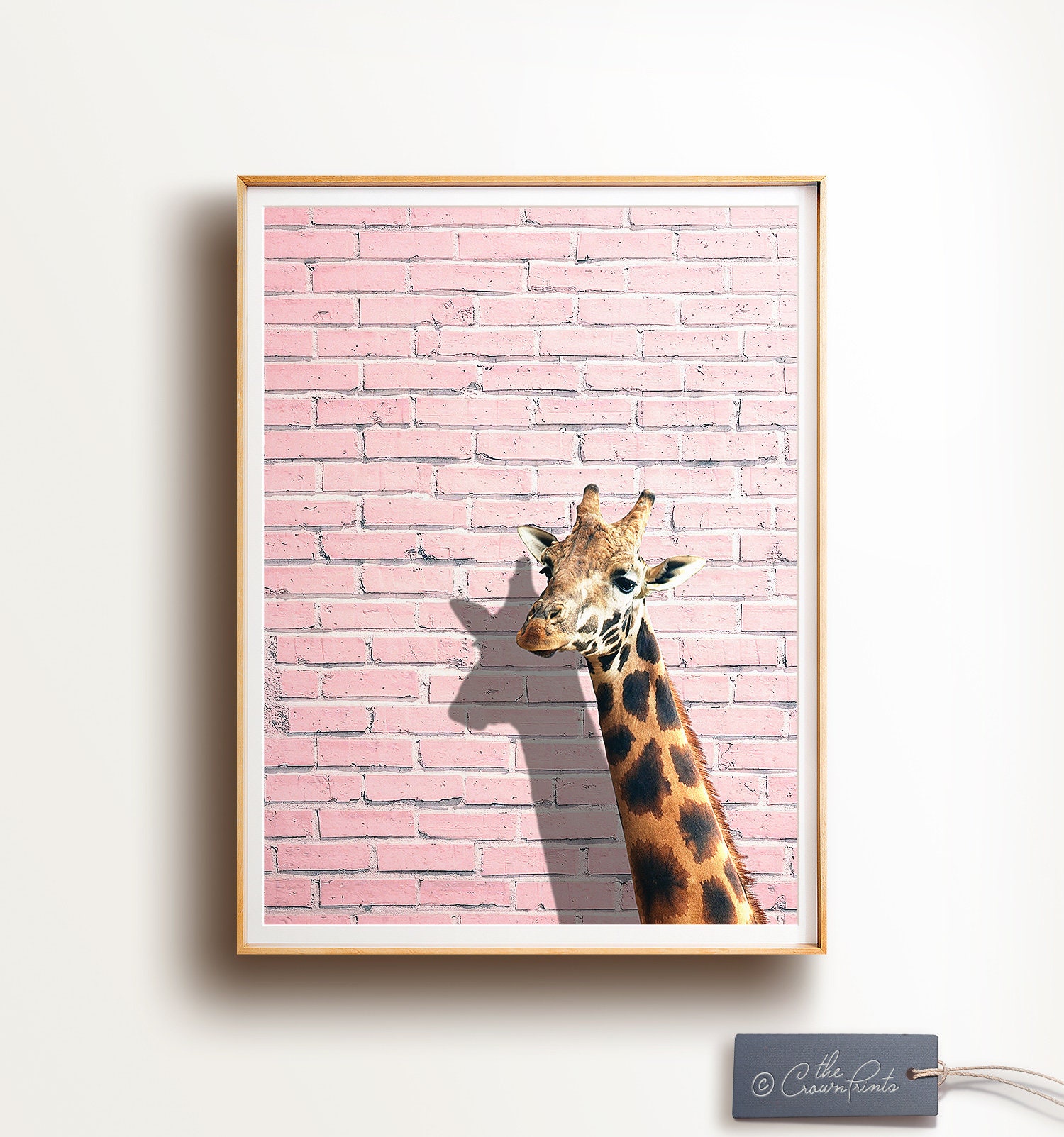 Giraffe print PRINTABLE art Pink wall art Photography | Etsy