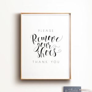 Shoes off sign, Remove your shoes sign, PRINTABLE art, Shoes off print, Housewarming gift, Entry way decor, Wall art, Mud room decor