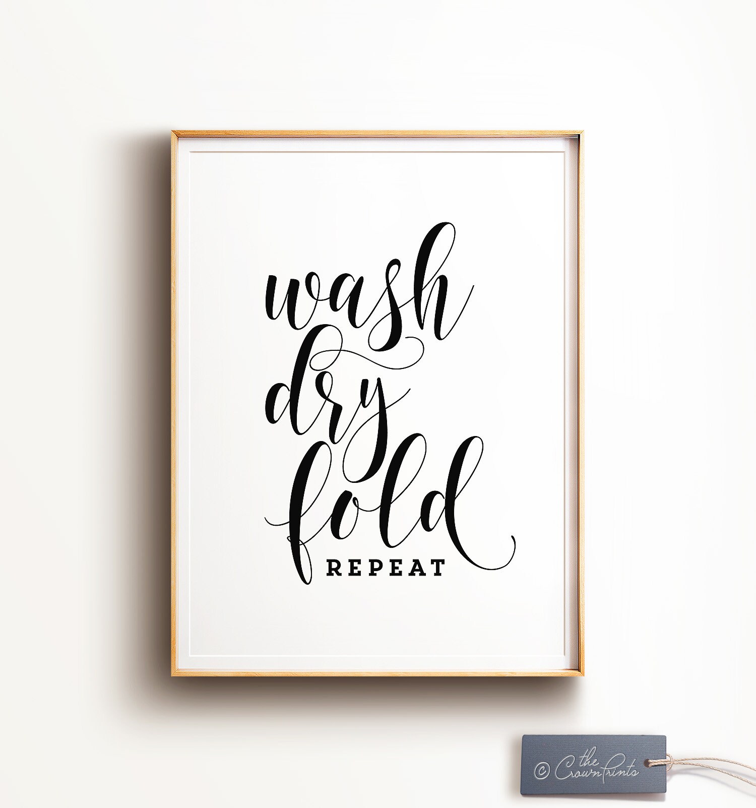 Prints Wash Dry Fold Repeat Laundry Room Wall Decor Art Digital Prints ...