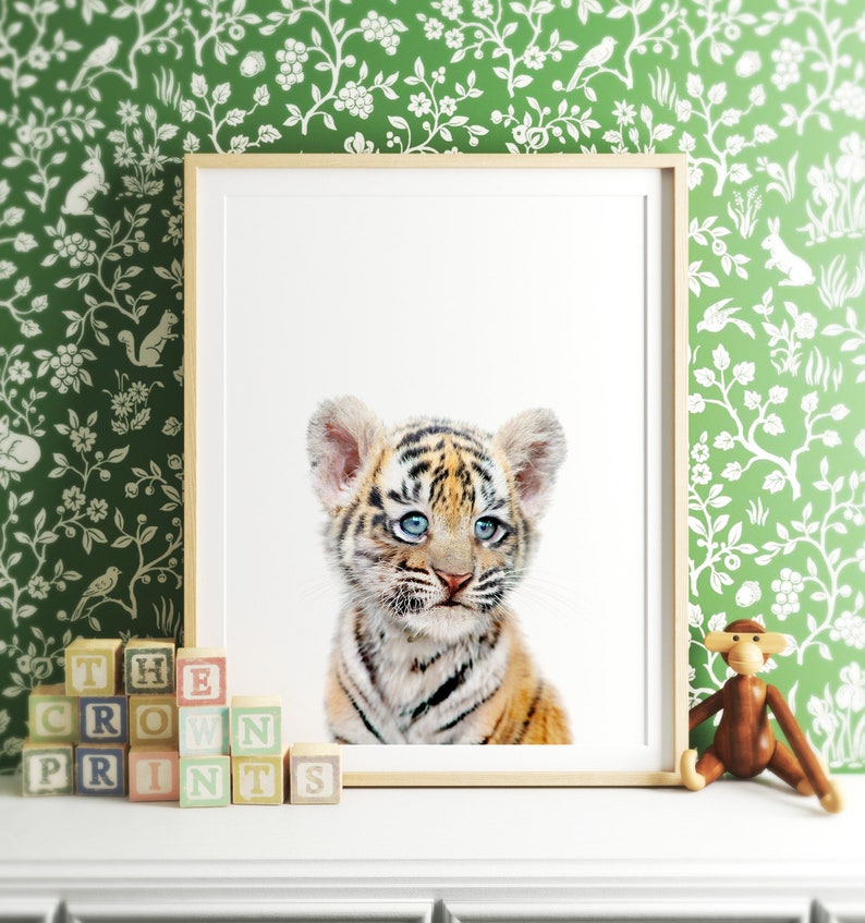 Baby tiger print Safari animal prints PRINTABLE nursery