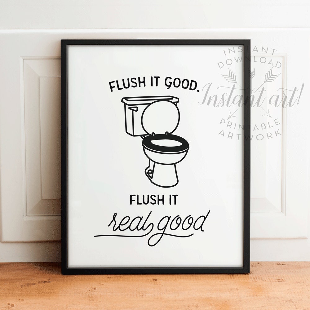 Funny bathroom art PRINTABLE art Bathroom wall decor If you | Etsy