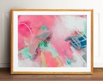 Colorful art, PRINTABLE art, Abstract wall art, Abstract art, Modern painting, Abstract painting, Brushstroke art, Abstract print, Pink art