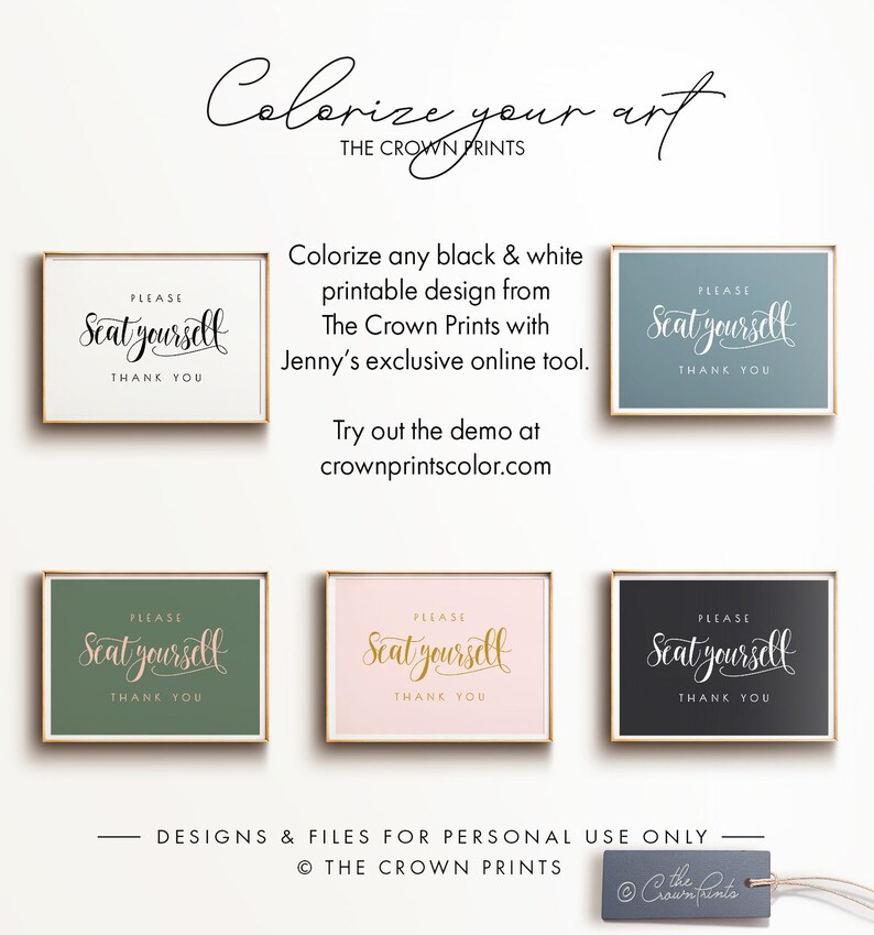 Bathroom Wall Art PRINTABLE Art Please Seat Yourself Sign Etsy