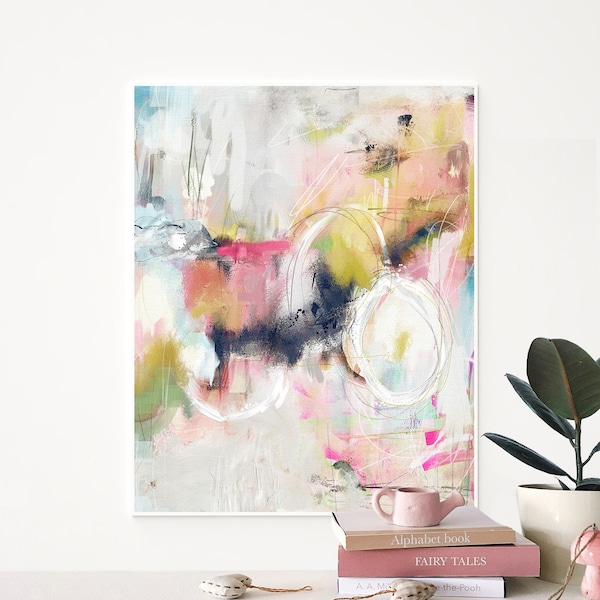 Abstract Art No. 24, Wall art, PRINTABLE art, Colorful art, Abstract print, Pastel colors, Abstract painting, Brushstroke art, Wall decor