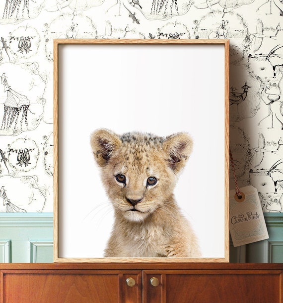 lion print nursery