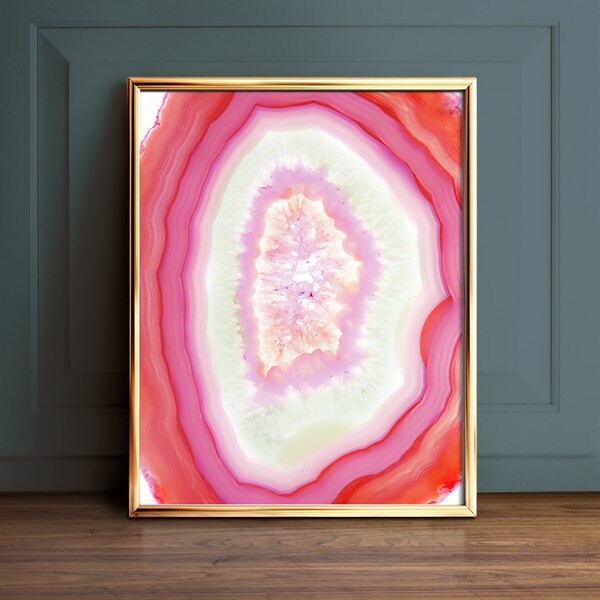 Agate Art Print Etsy
