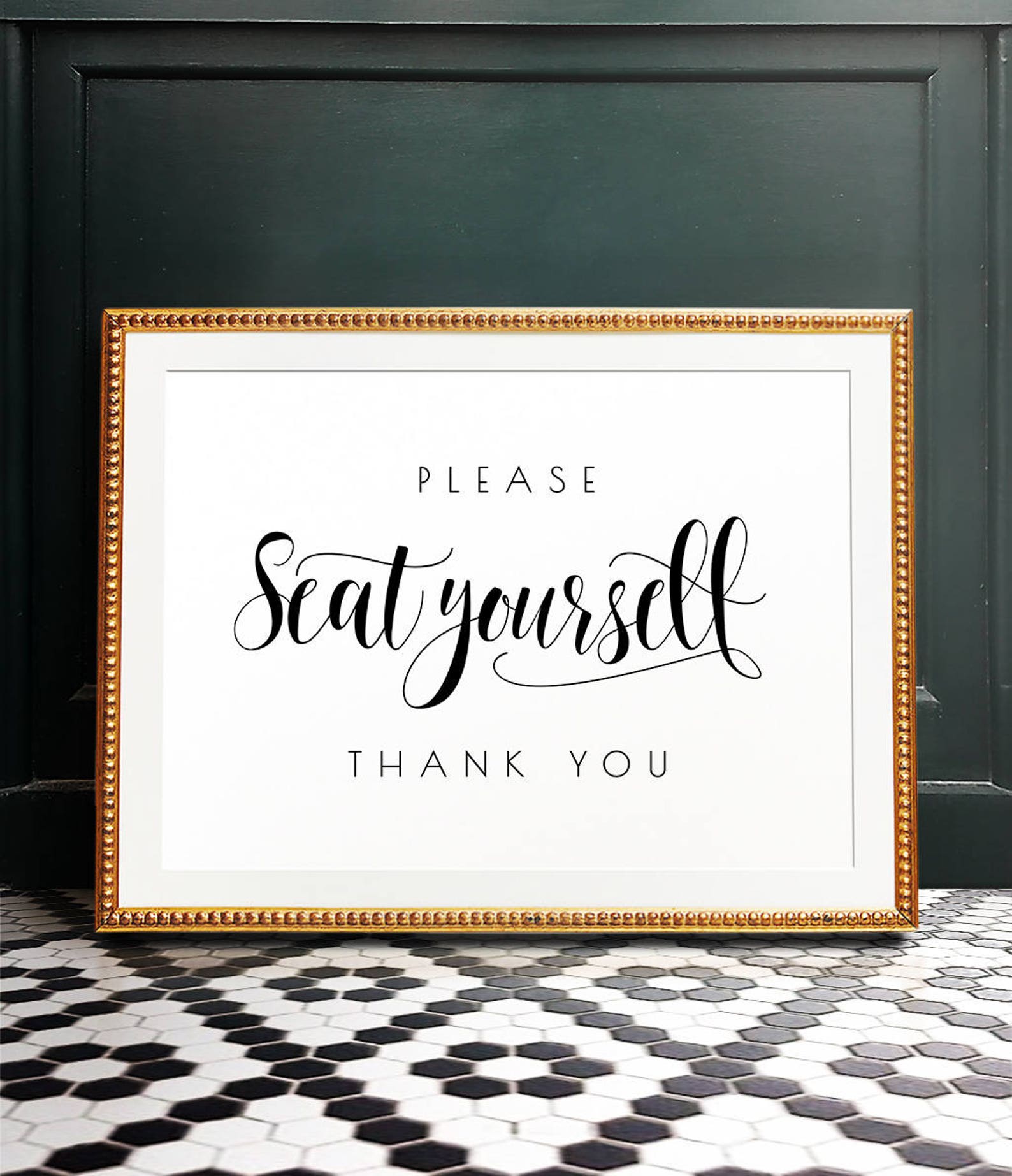Bathroom Wall Art PRINTABLE Art Please Seat Yourself Sign Etsy