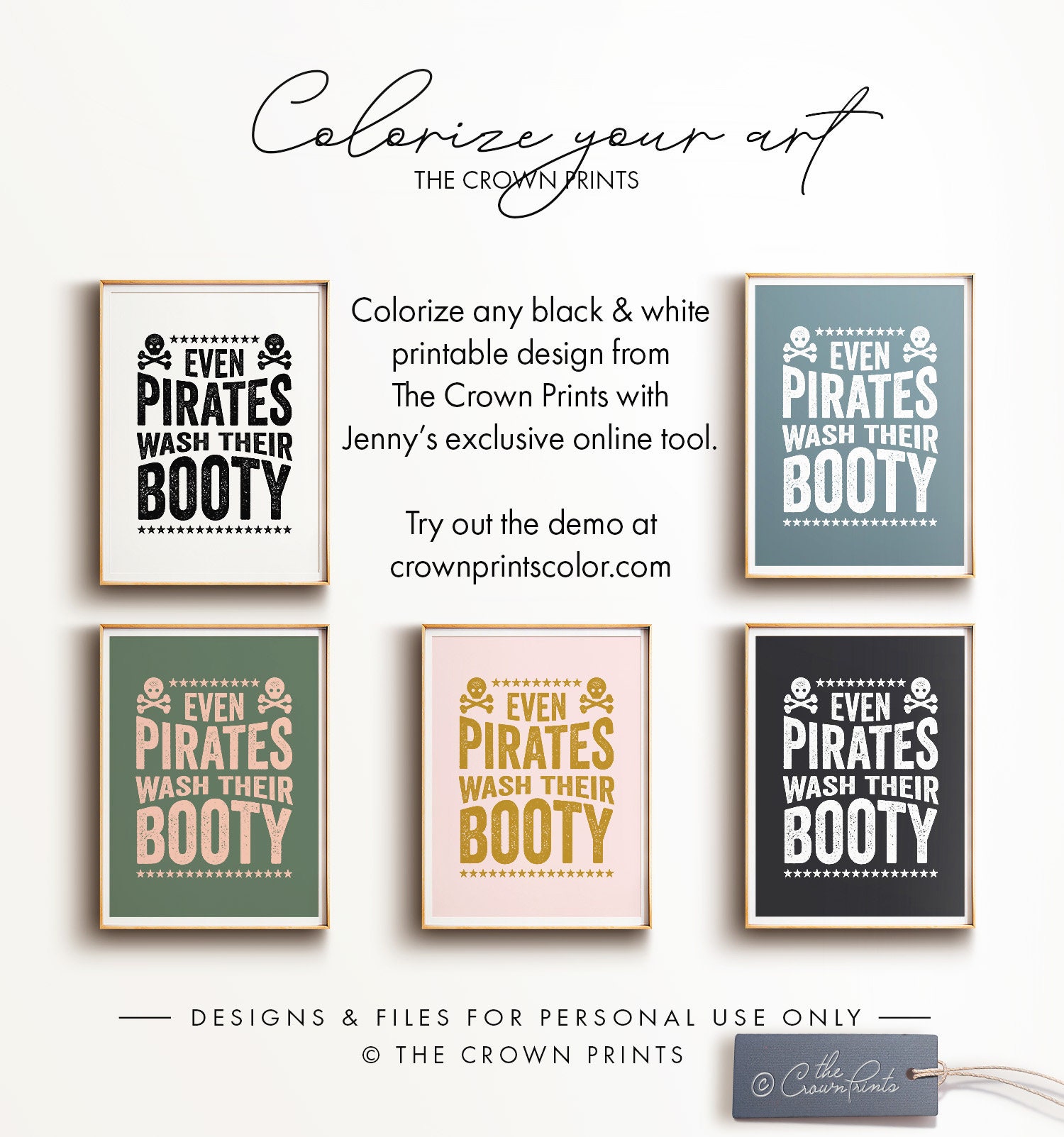 Even Pirates Wash Their Booty PRINTABLE Art Kids Bathroom - Etsy