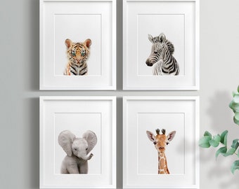 Safari Nursery decor set, PRINTABLE art, Safari animals decor, Baby animals, Nursery art, Nursery decor, Minimalist Modern nursery TCP100_