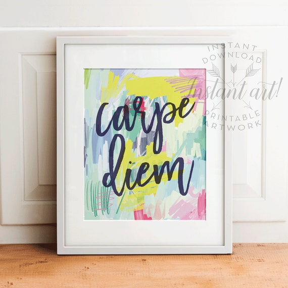 Carpe Diem PRINTABLE inspirational quoteprintable | Etsy