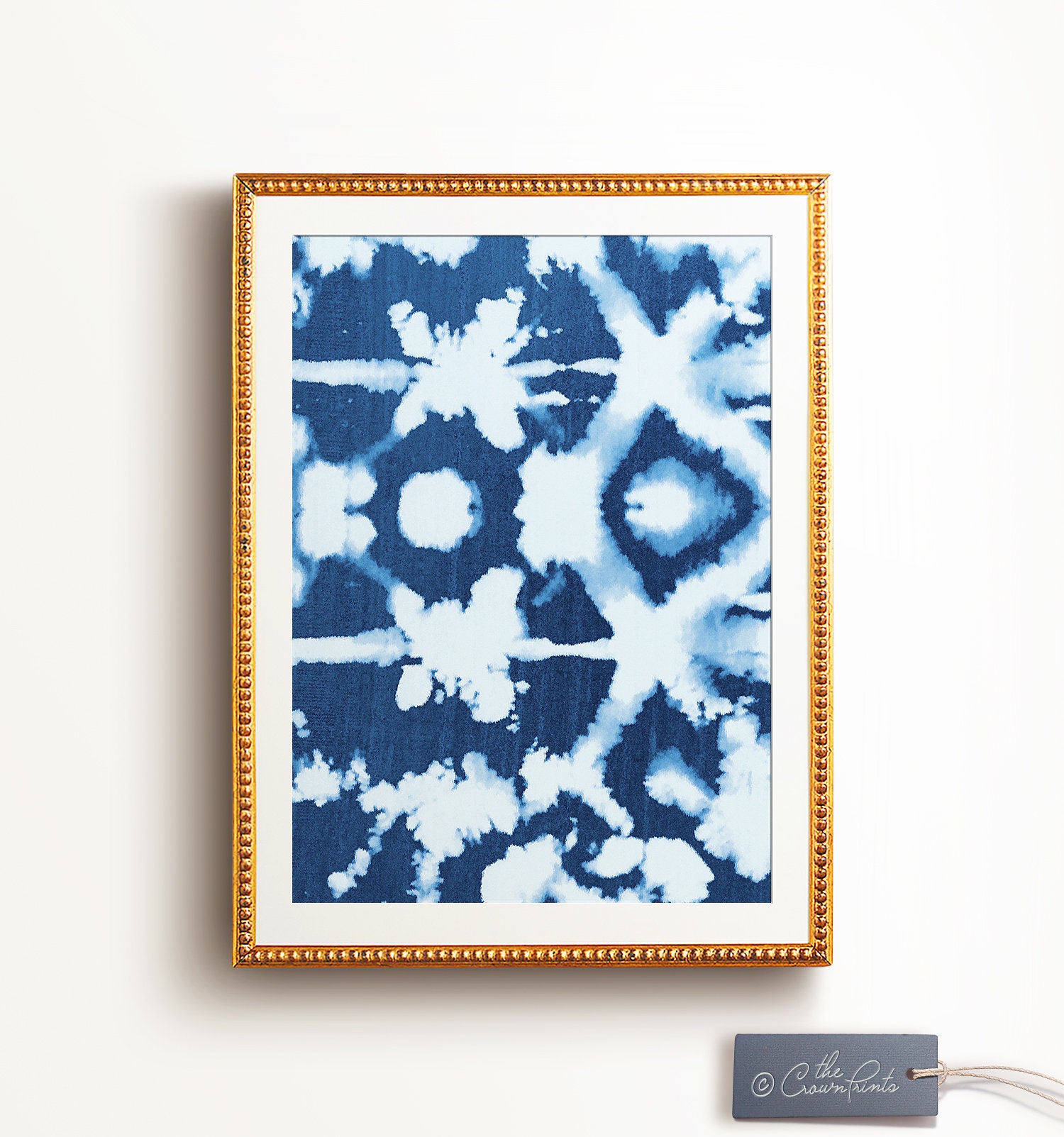 Shibori Wall Art No. 3 Indigo Wall Art PRINTABLE DOWNLOAD Etsy