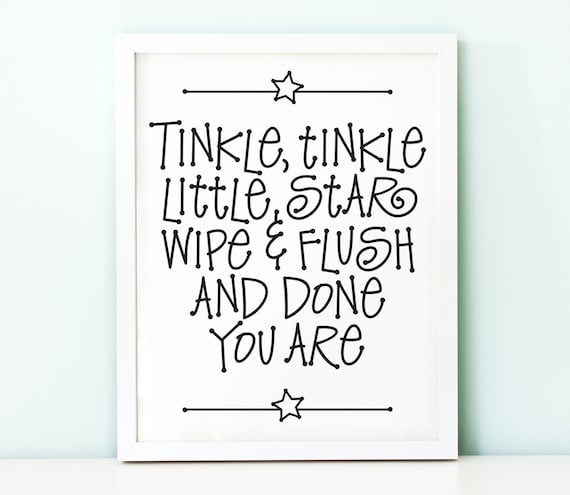 Funny bathroom art PRINTABLETinkle tinkle little | Etsy Funny bathroom art PRINTABLETinkle tinkle little | Etsy