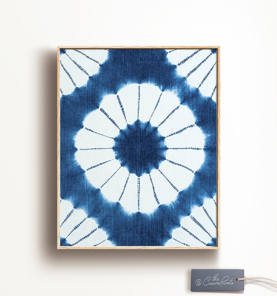Shibori Wall Art No. 1 DIGITAL DOWNLOAD Blue Painting Etsy