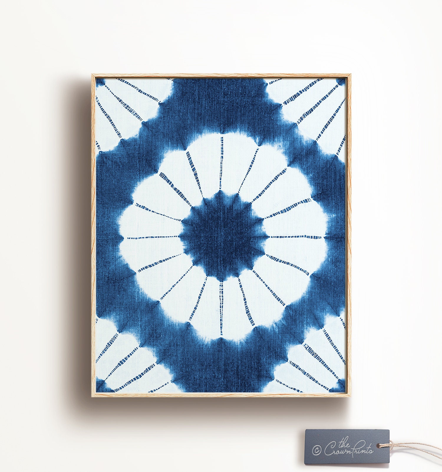 Shibori Wall Art No. 1 DIGITAL DOWNLOAD Blue painting Etsy