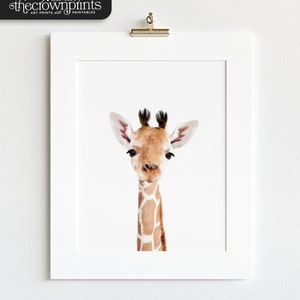 Safari nursery art, Giraffe print, PRINTABLE art, Safari animals wall art, Baby giraffe, Safari nursery decor theme,Nursery wall art TCP90_ image 2