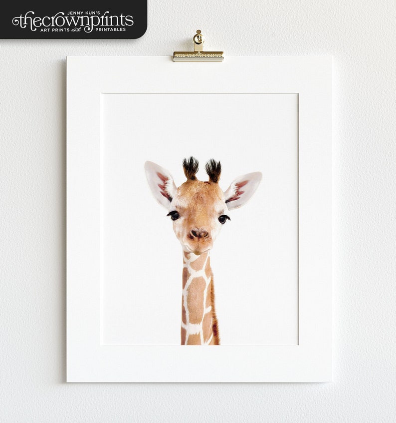 Safari nursery art, Giraffe print, PRINTABLE art, Safari animals wall art, Baby giraffe, Safari nursery decor theme,Nursery wall art TCP90_ image 2