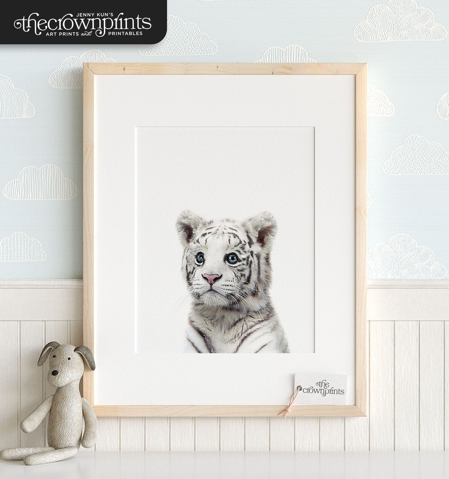 Wild Animal Prints White Tiger PRINTABLE ART Jungle Animals - Etsy