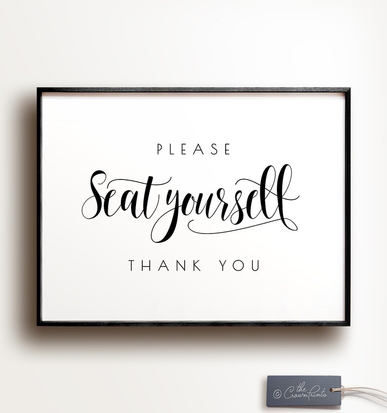 Bathroom Wall Art PRINTABLE Art Please Seat Yourself Sign Etsy