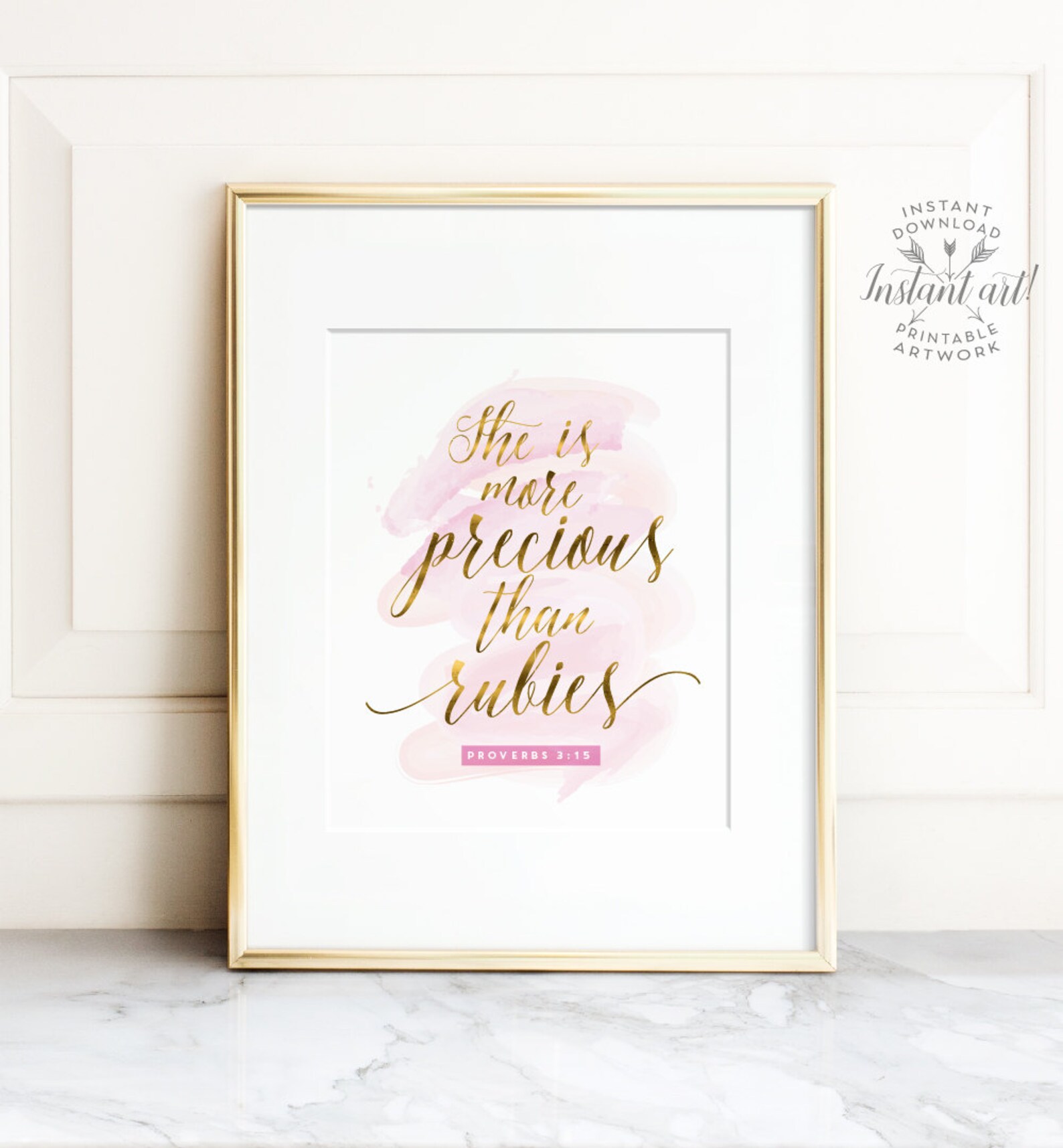 She is More Precious Than Rubies PRINTABLE Art Bible Verse - Etsy