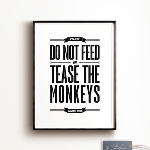 Kids Room Decor PRINTABLE ART Don't Feed or Tease the - Etsy