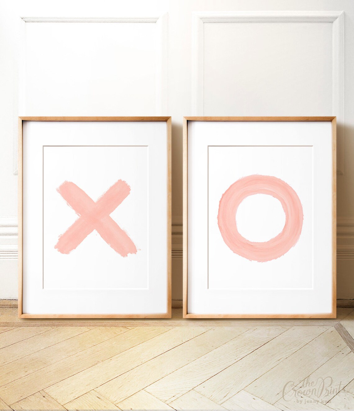X and O prints Pink wall art PRINTABLE Wall art Modern Etsy