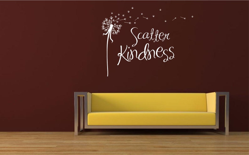 scatter kindness dandelion wall decal car decal custom | etsy