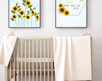 You Are My Sunshine Sunflower Wall Art | Digital Download