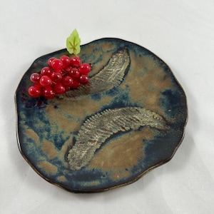 Handmade Ceramic Appetizer Dish: Free Form Pottery Plate