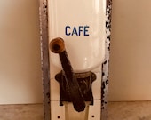 Antique french wall mounted coffee grinder in excellent condition.