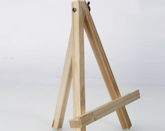 9 Inch Wood Tripod Easel: Tabletop Display Stand
