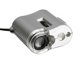 60X Mini LED Microscope Loupe: Jewelry, Coin & Stamp Appraisal