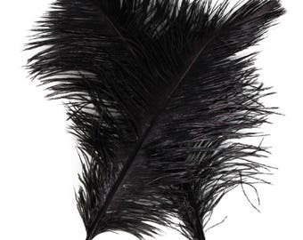 10pcs 12-14 Inch 30-35cm Natural Ostrich Feathers Party Wedding Decoration Black....Free Shipping in US!