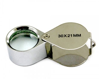 30X Jewelers Magnifying Glass: 21MM Optical Loupe