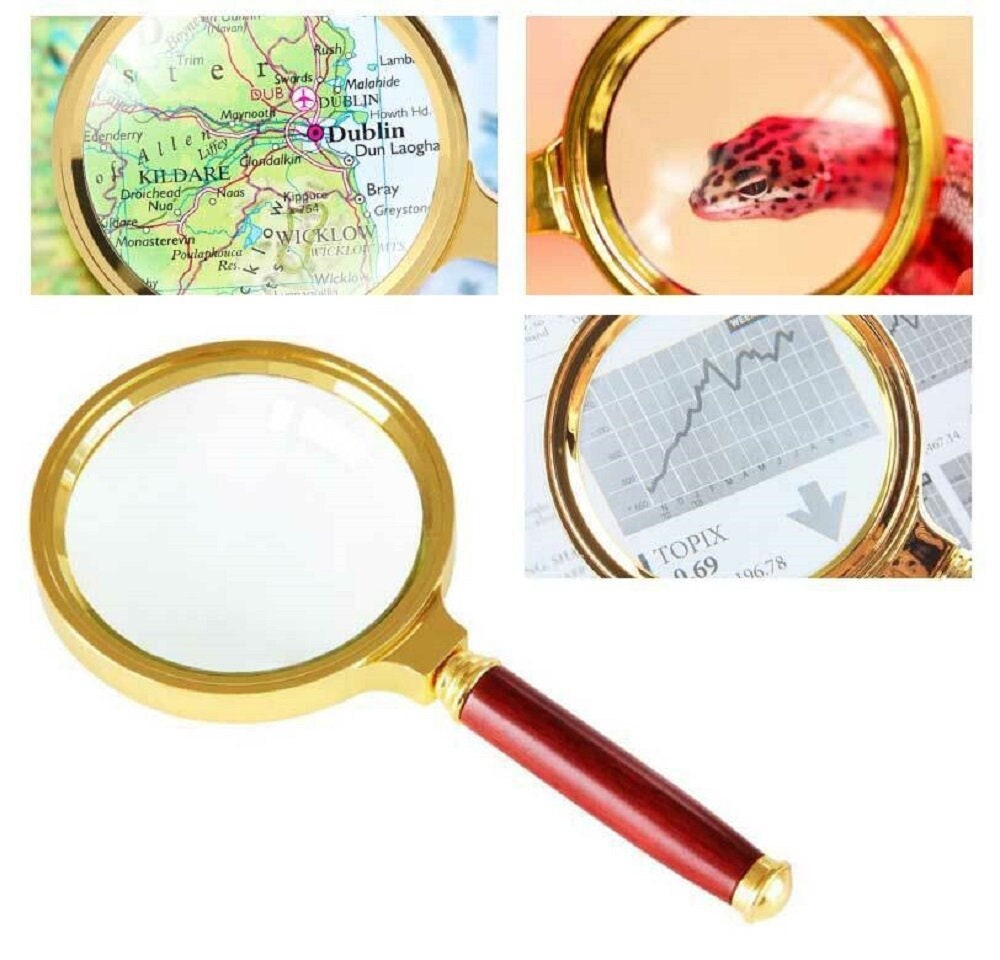 Handheld Magnifier With 14 Led Light, 130mm Extra Large Magnifier